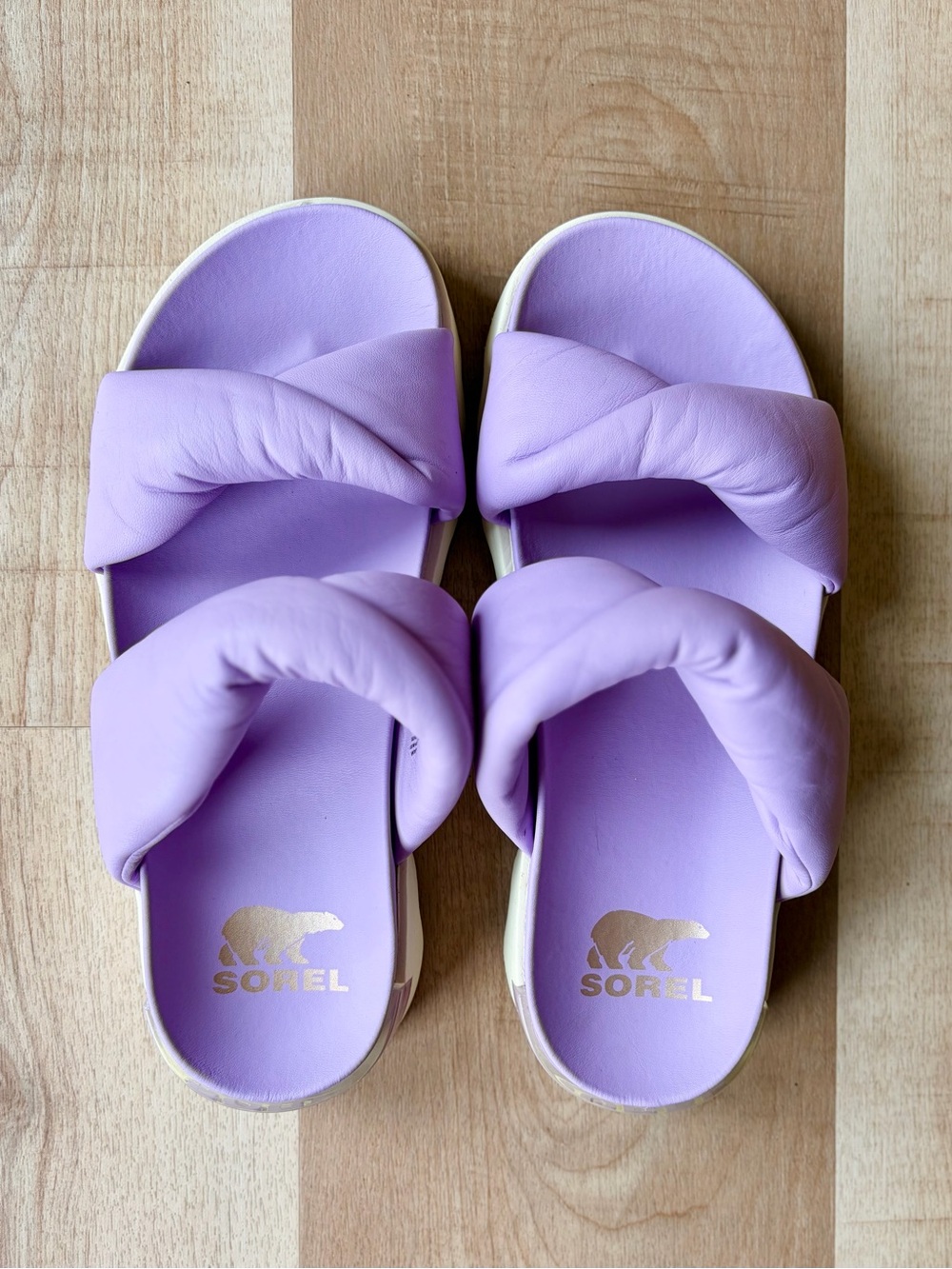 Sorel Womens Lavender Lilac Viibe Twist Slide Sandals Size 9 - Picture 2 of 9